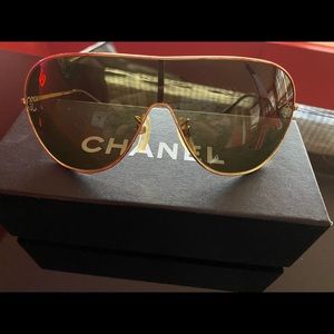 Authentic Chanel aviator sunglasses
